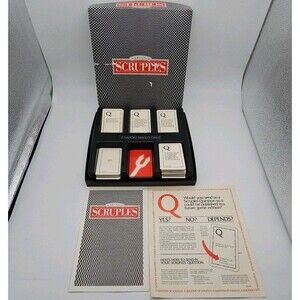 VTG A Question Of Scruples Card Game 4619 1986 Milton Bradley - Missing 1 Card
